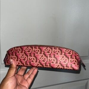 PINK MONOGRAM COACH PENCIL CASE